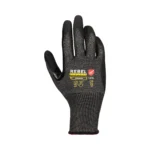 dipped black cut pro gloves back premium rebel