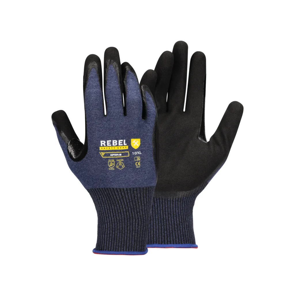 dipped blue versa gloves front and back premium rebel