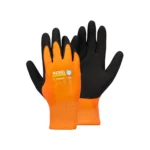dipped orange thermo gloves front and back premium rebel