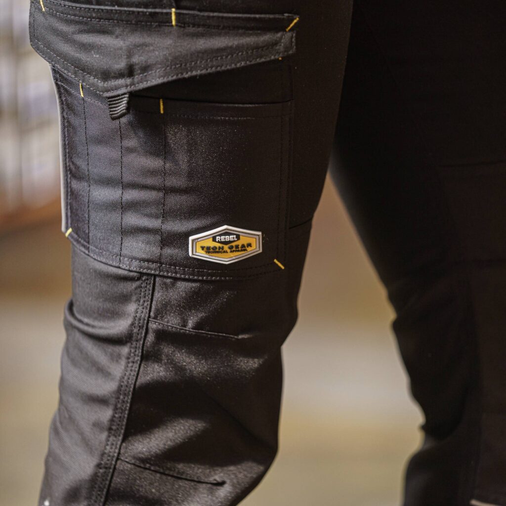 rebel ladies tech gear trousers raven black styled image 3