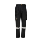 rebel technical apparel trousers raven black pro mens tech gear angled