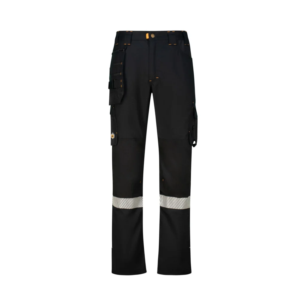 rebel technical apparel trousers raven black pro mens tech gear front