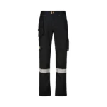 rebel technical apparel trousers raven black pro mens tech gear front