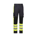 technical apparel trousers hi viz nightglo lime and gun metal men s tech gear angled rebel