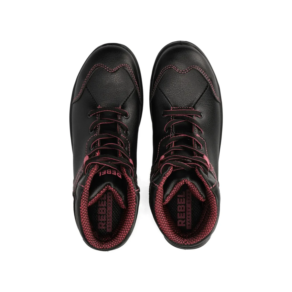 work boot nala black top pair rebel